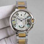 Swiss Replica Cartier Ballon Bleu De Cartier Watch Silver Dial Two Tone Gold 42MM